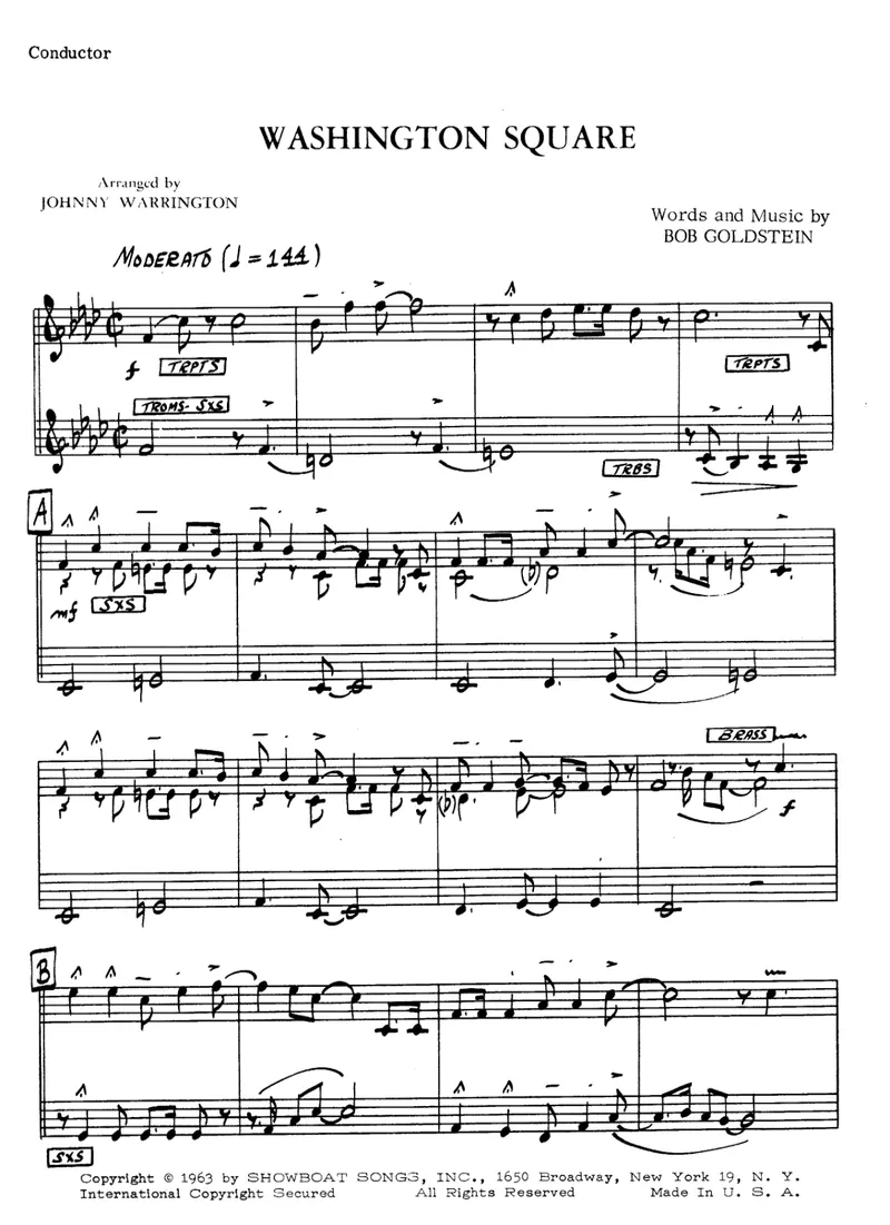 Washington Square score preview
