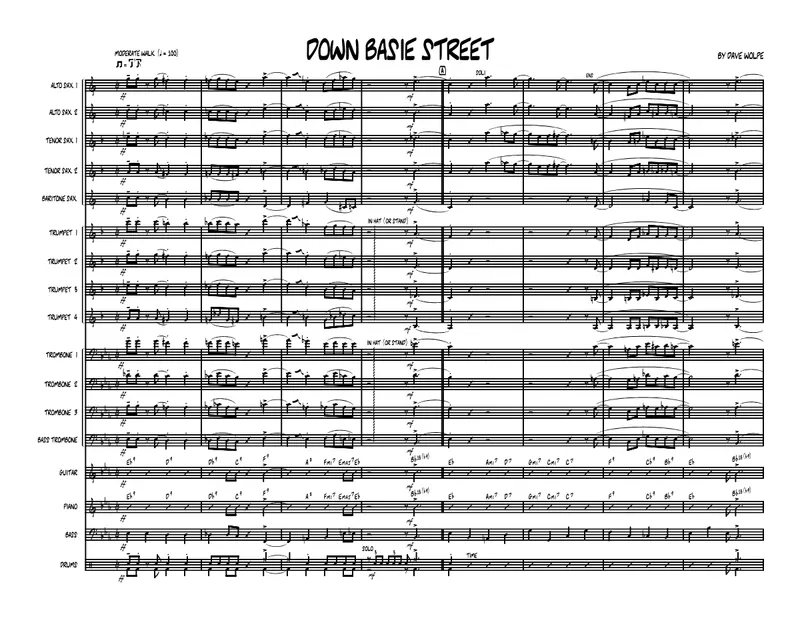 Down Basie Street score preview