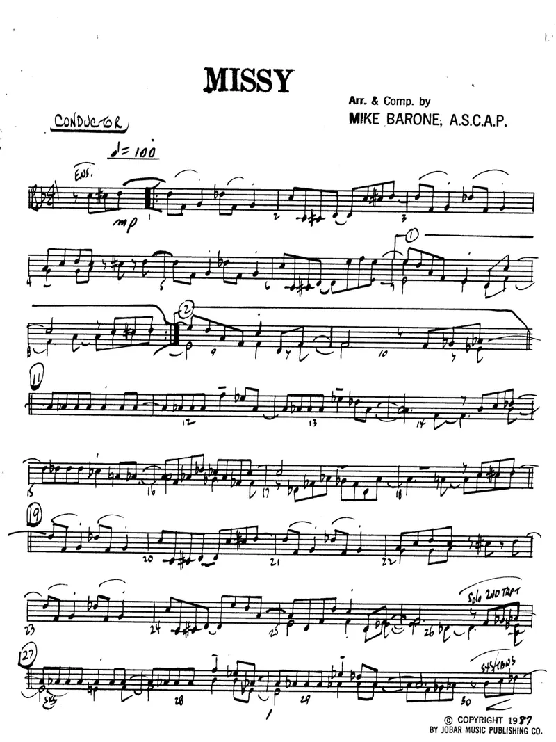 Missy score preview