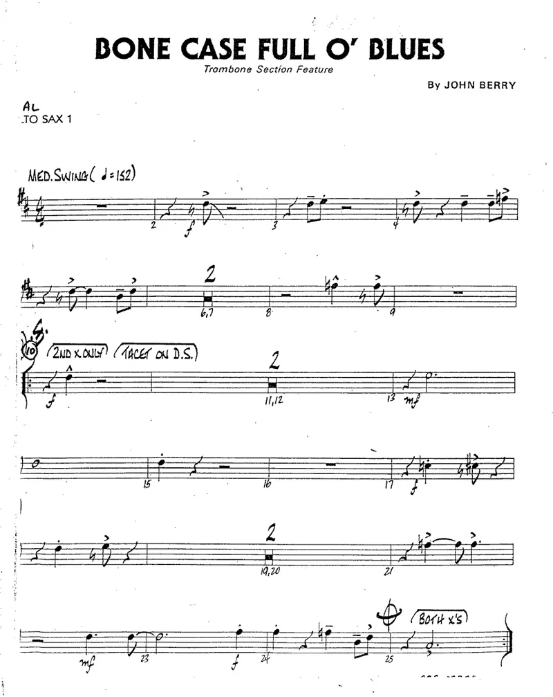 Bone Case Full O Blues score preview