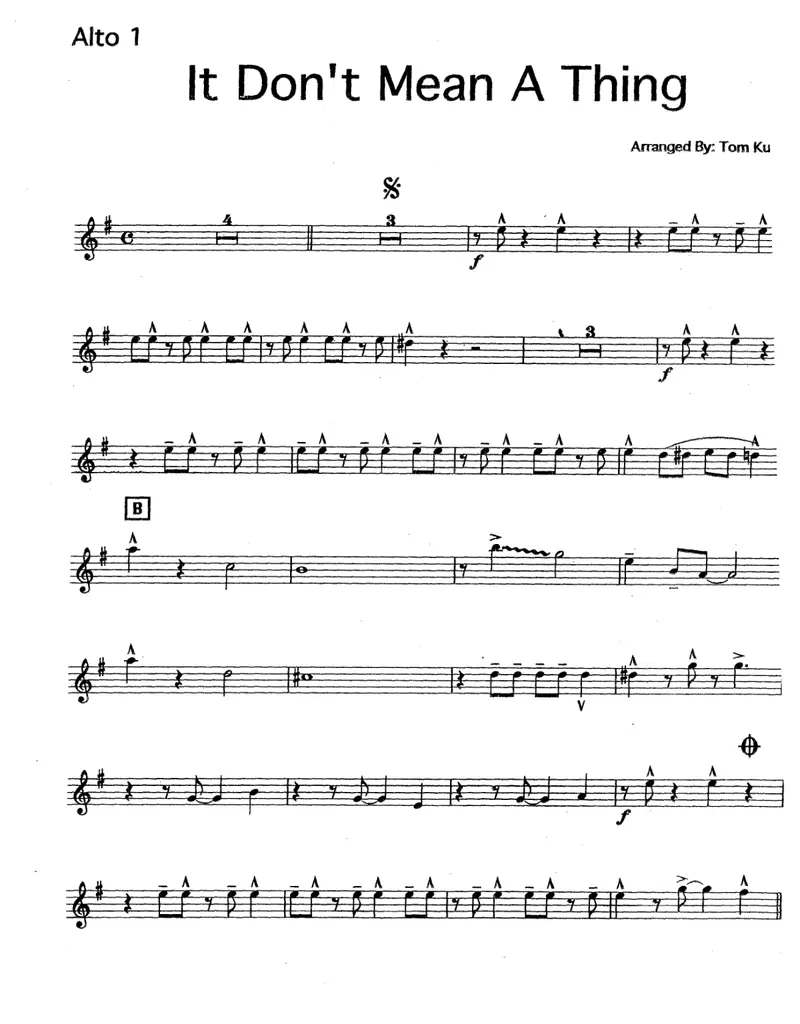 It Don't Mean A Thing score preview