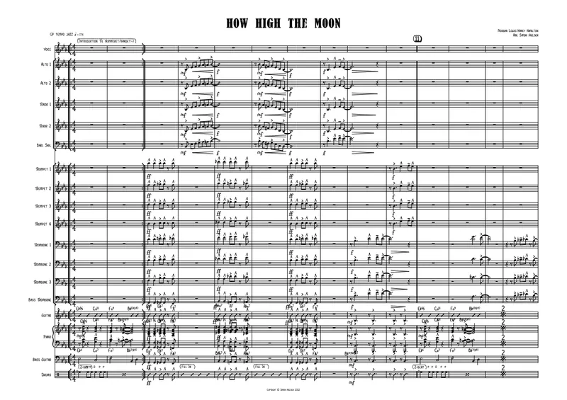 How High The Moon score preview