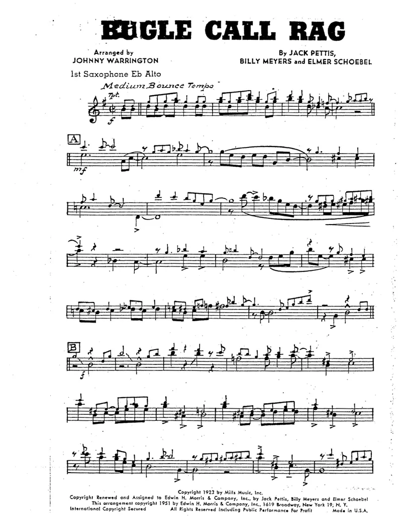 Bugle Call Rag score preview