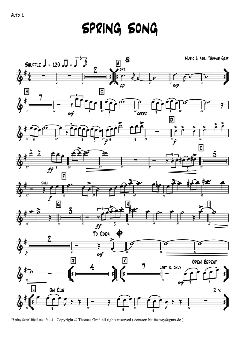 Spring Song score preview