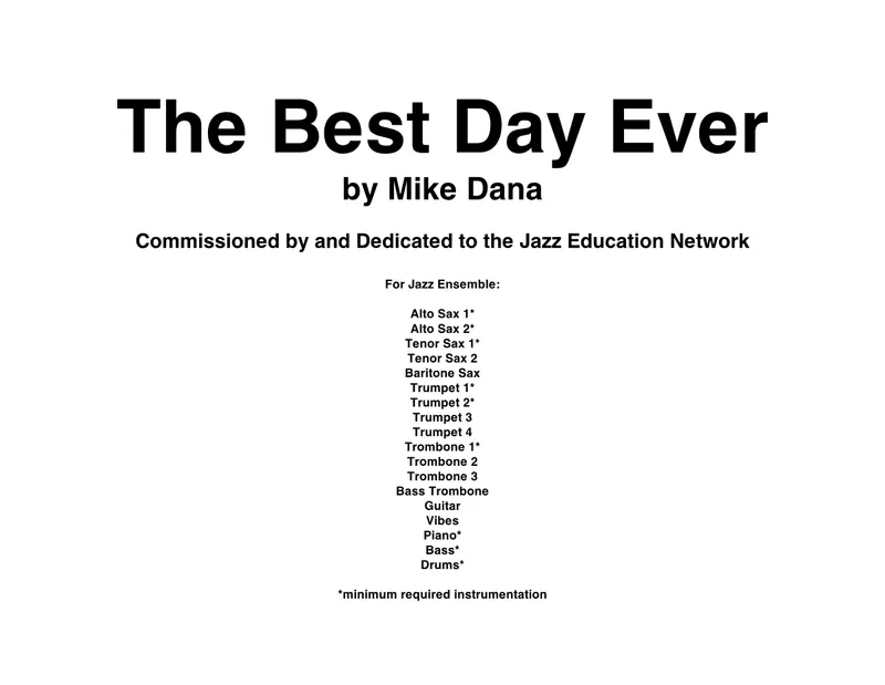 The Best Day Ever score preview