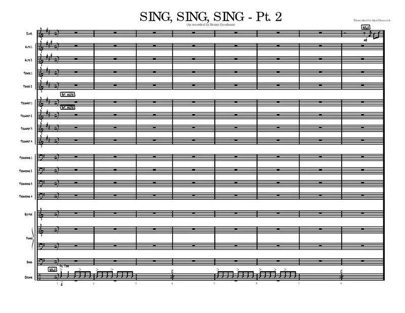 Sing Sing Sing PT score preview