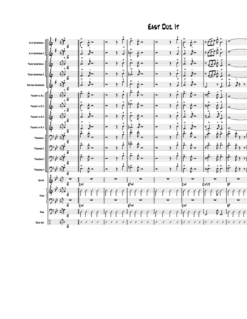 Easy Duz It score preview