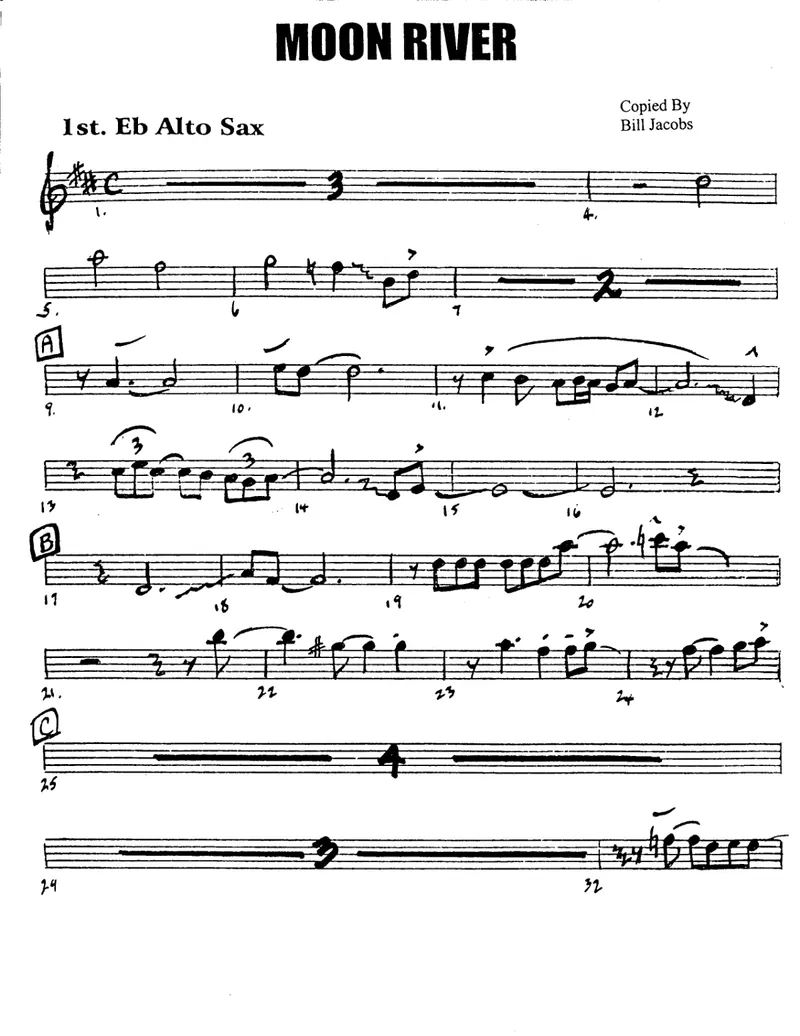 Moon River score preview