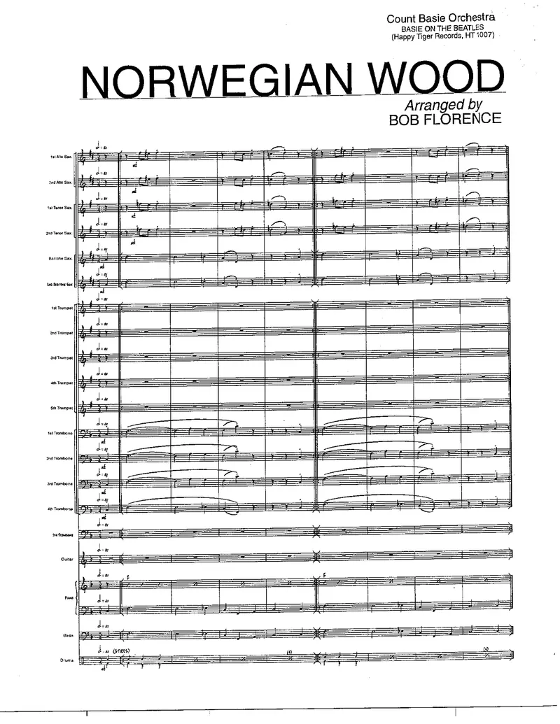 Norwegian Wood score preview
