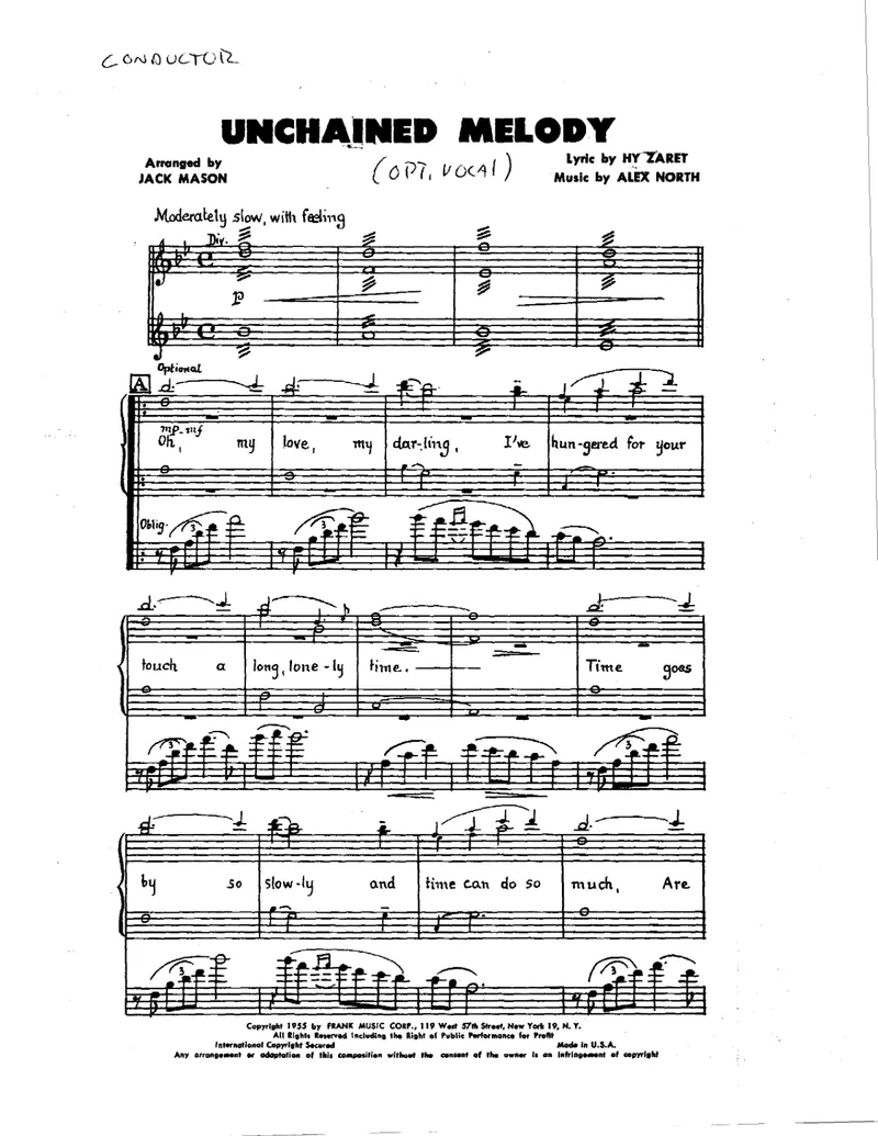 Unchained Melody score preview