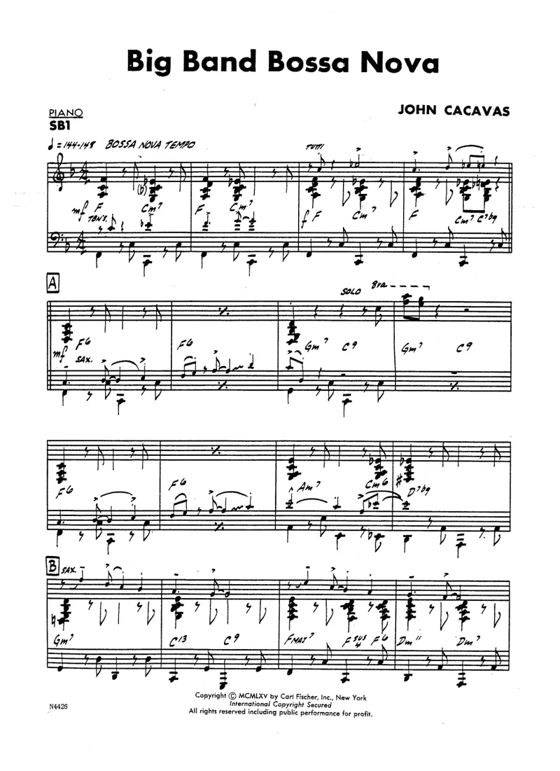 Big Band Bossa score preview