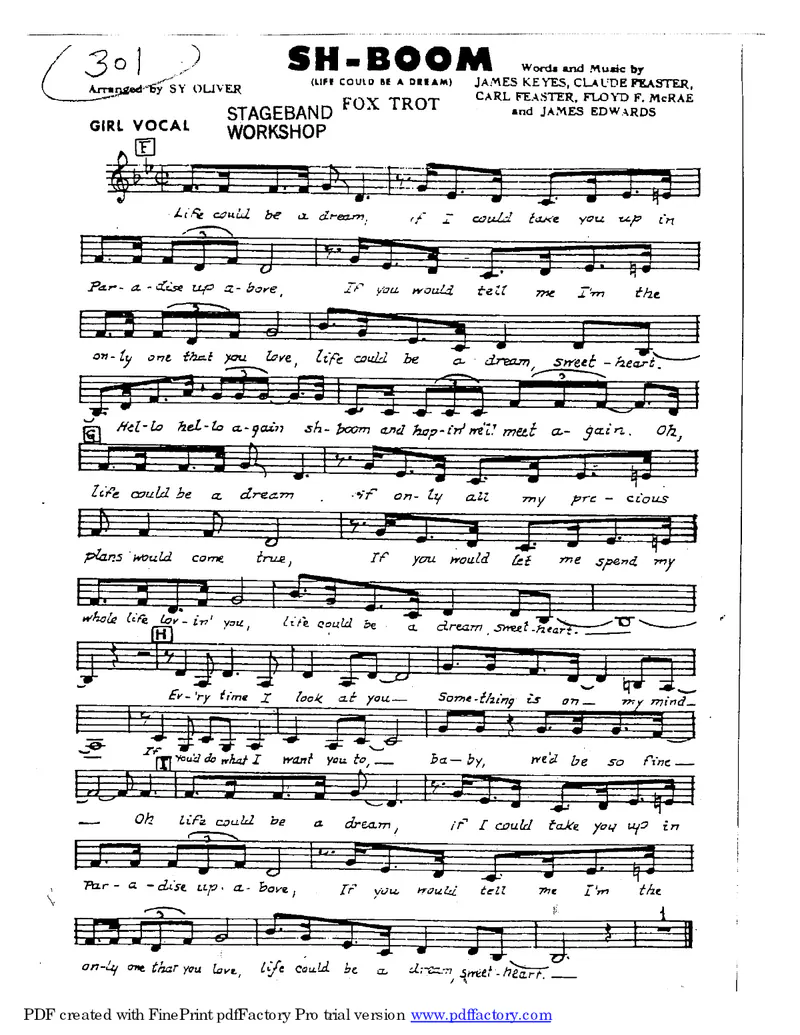 Sh-Boom (Sy Oliver) Foxtrot score preview
