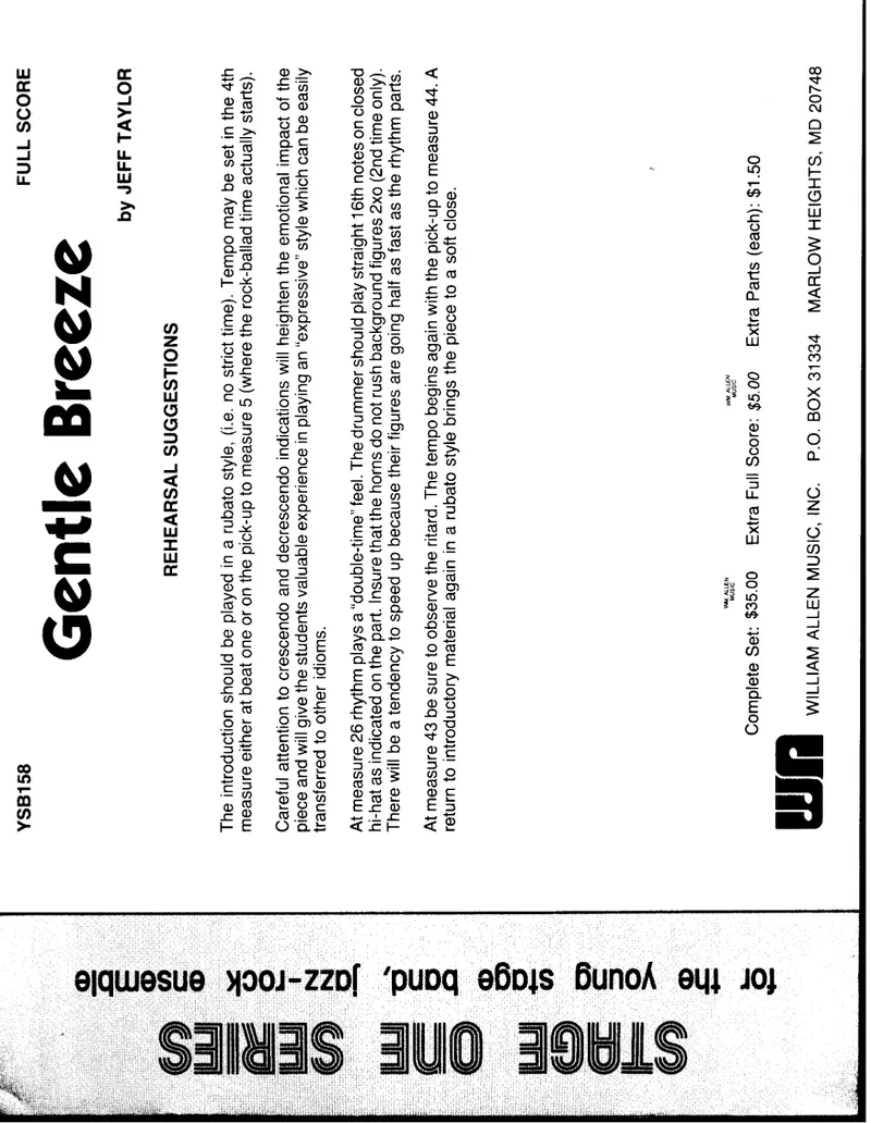 Gentle Breeze score preview