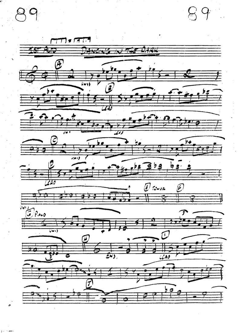 Dancing In The Dark score preview
