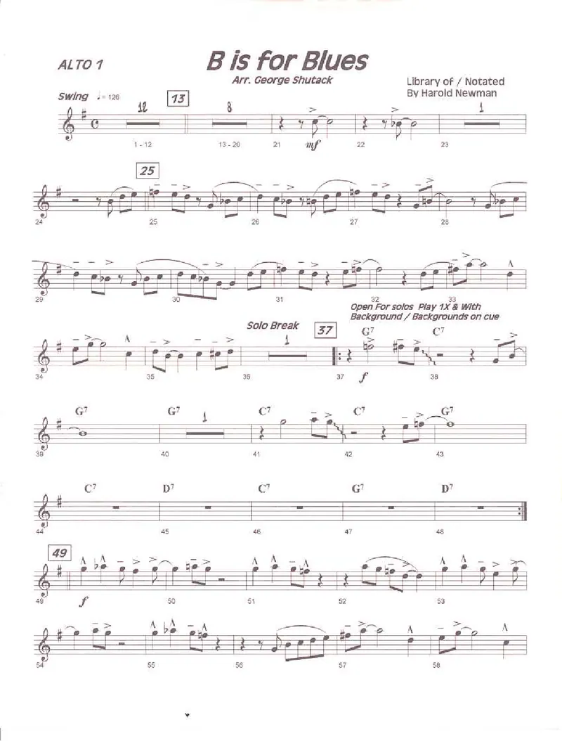 B Is For Blues score preview