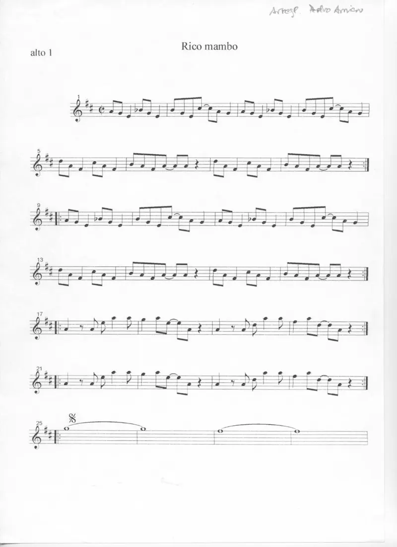 Rico Mambo score preview