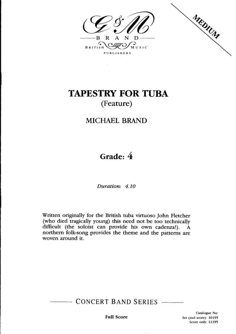 Tapestry For Tuba score preview