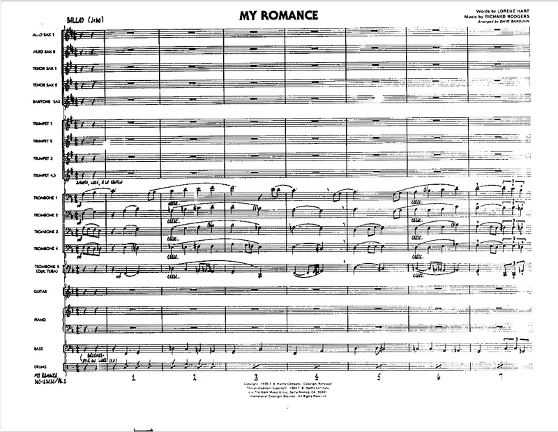 My Romance score preview