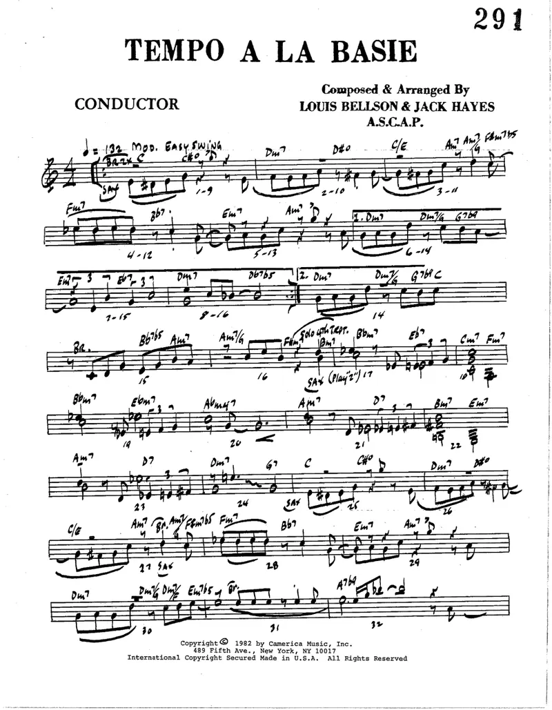 Tempo A La Basie score preview