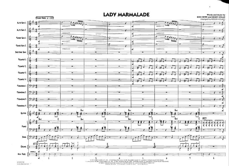 Lady Marmalade score preview