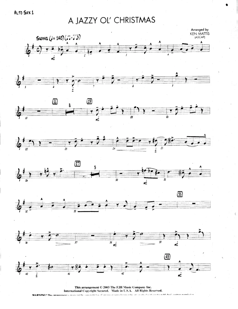 A Jazzy Ol' Christmas score preview