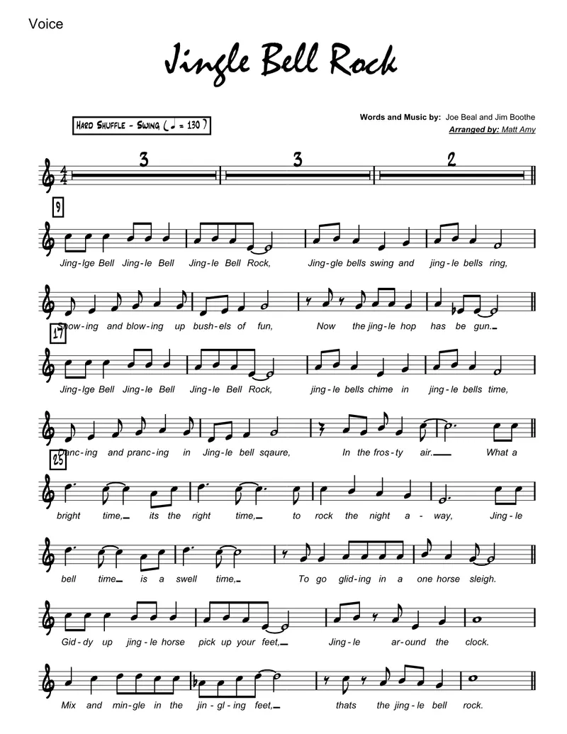 Jingle Bell Rock [M.Amy] M.Buble score preview