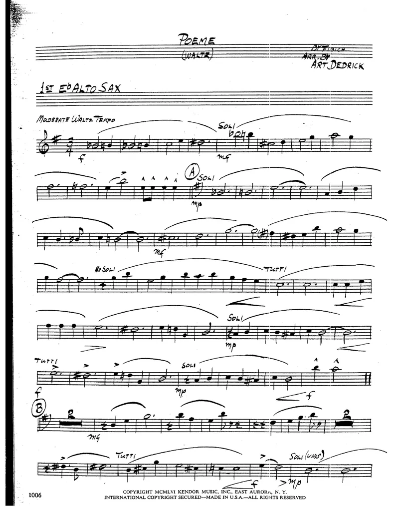 Poeme score preview