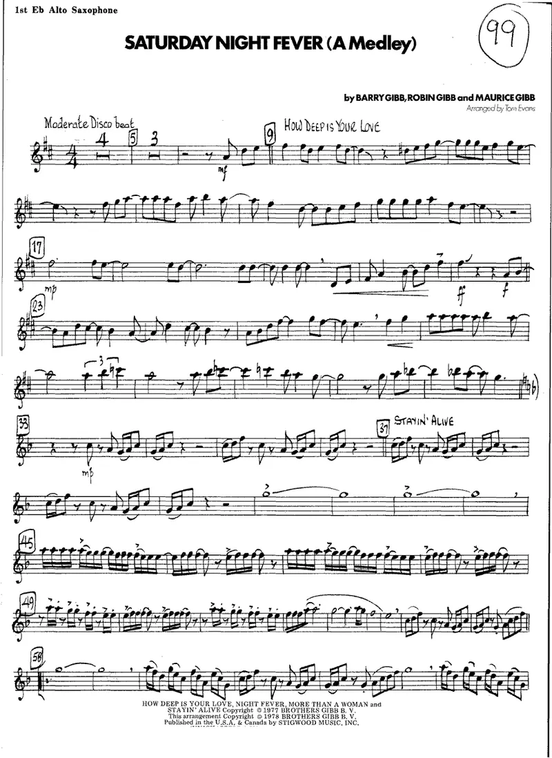 Saturday Night Fever score preview
