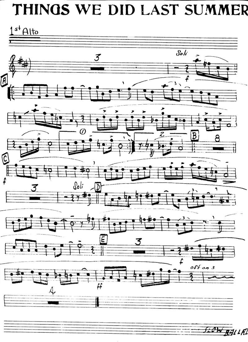 Things We Did Last Summer score preview