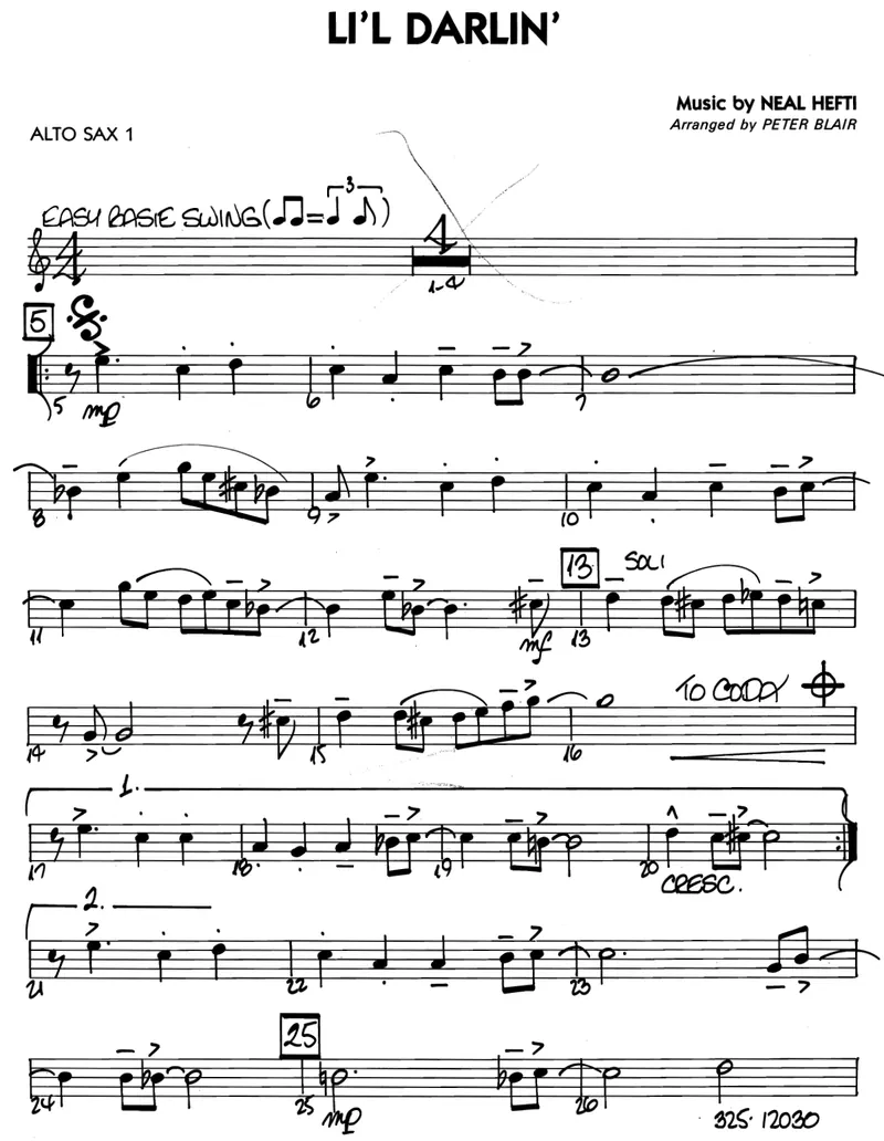 Li'L Darlin score preview