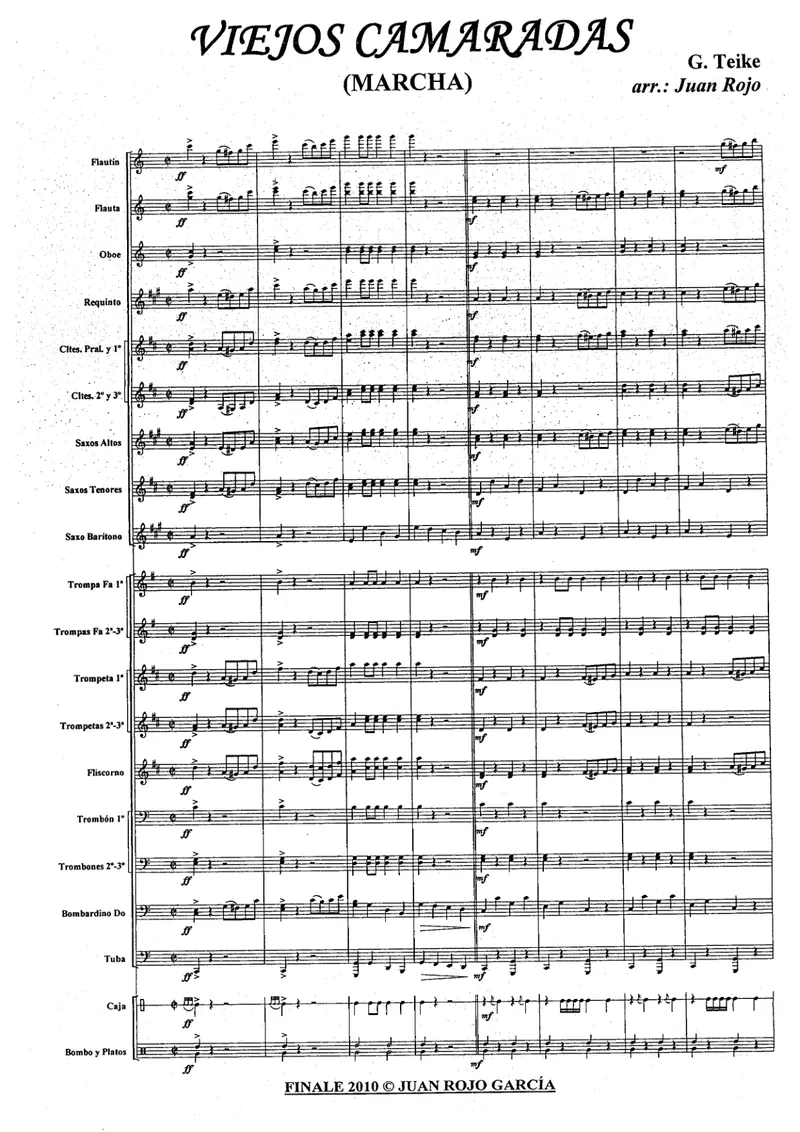 Alte Kameraden score preview