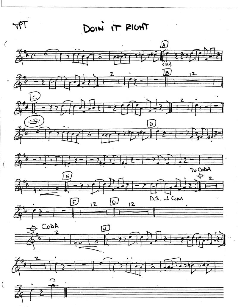 Doin It Right 3 Horn score preview