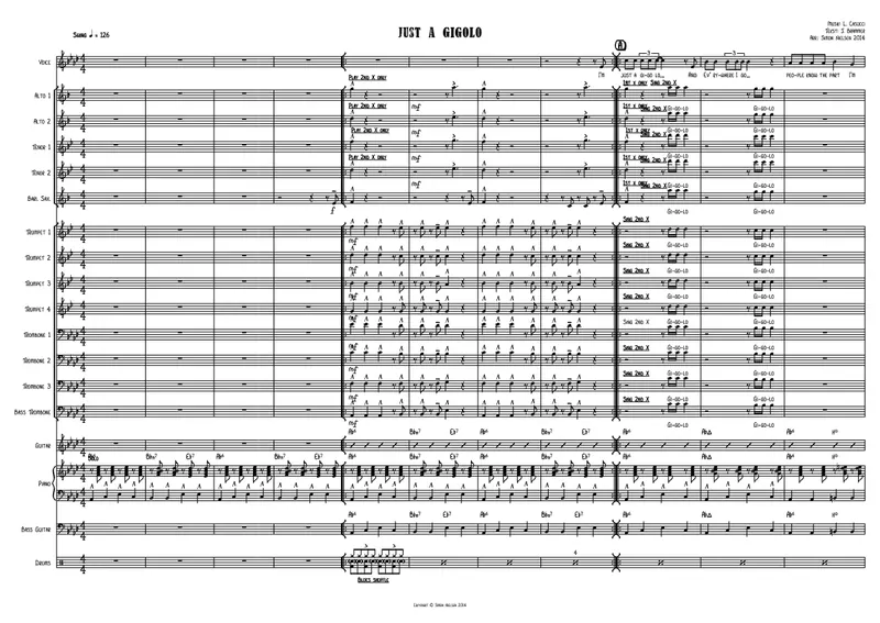 Just A Gigolo score preview