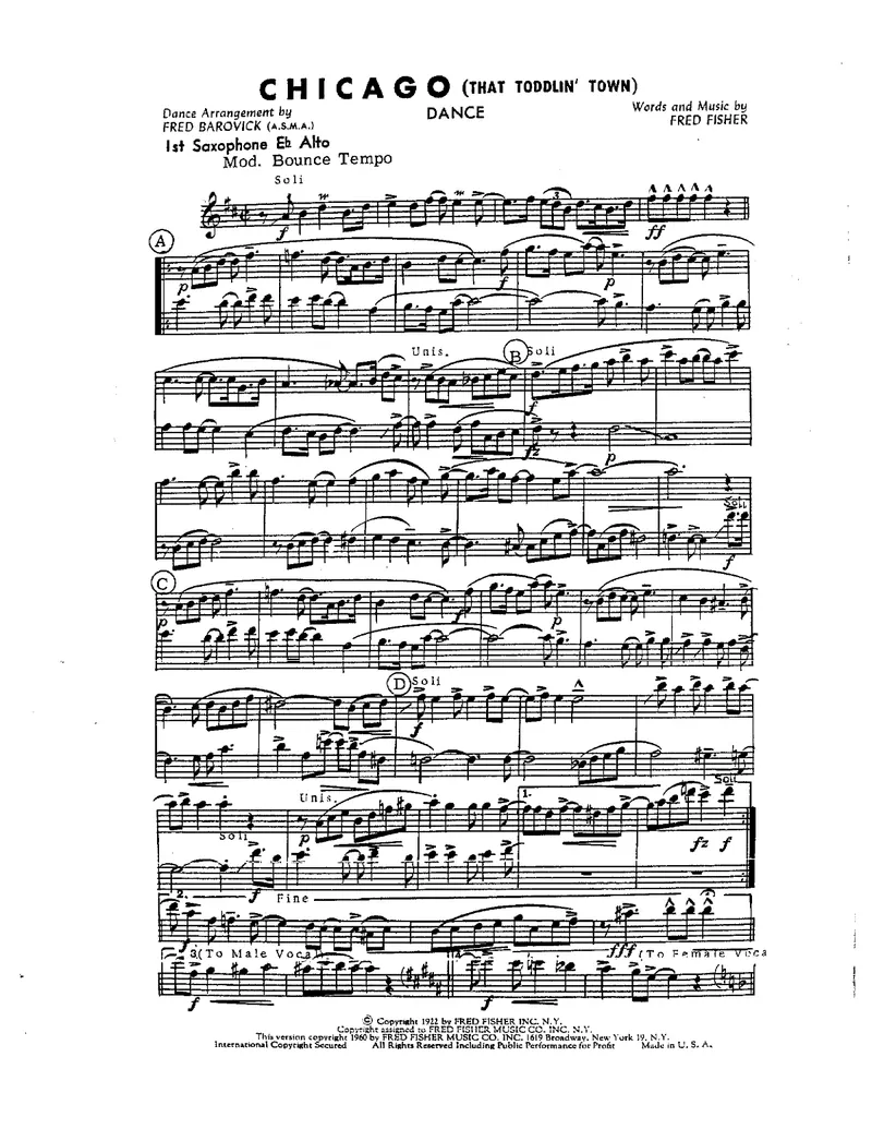 Chicago score preview