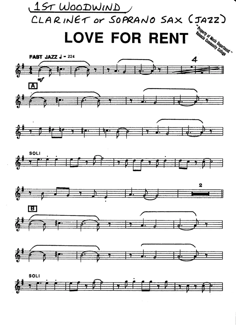 Love For Rent score preview
