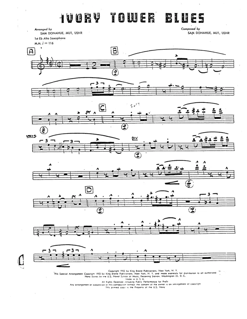Ivory Tower Blues score preview