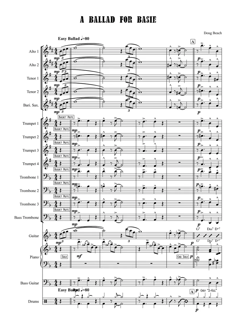 A Ballad For Basie score preview