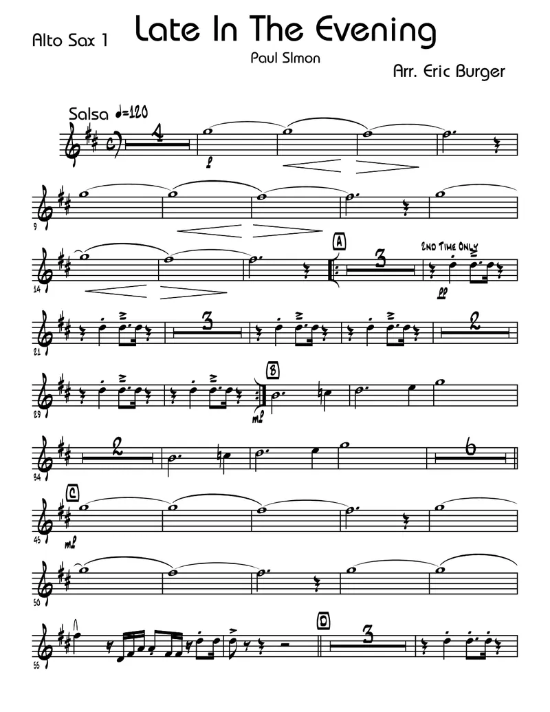 Late In The Evening score preview