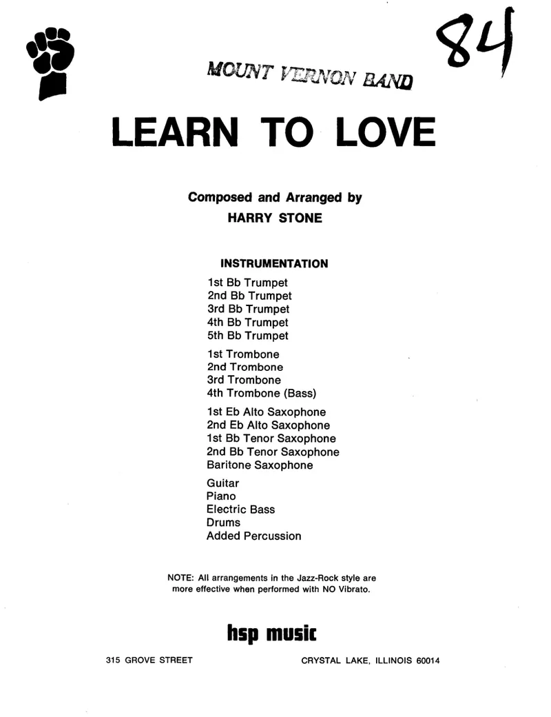Learn To Love score preview