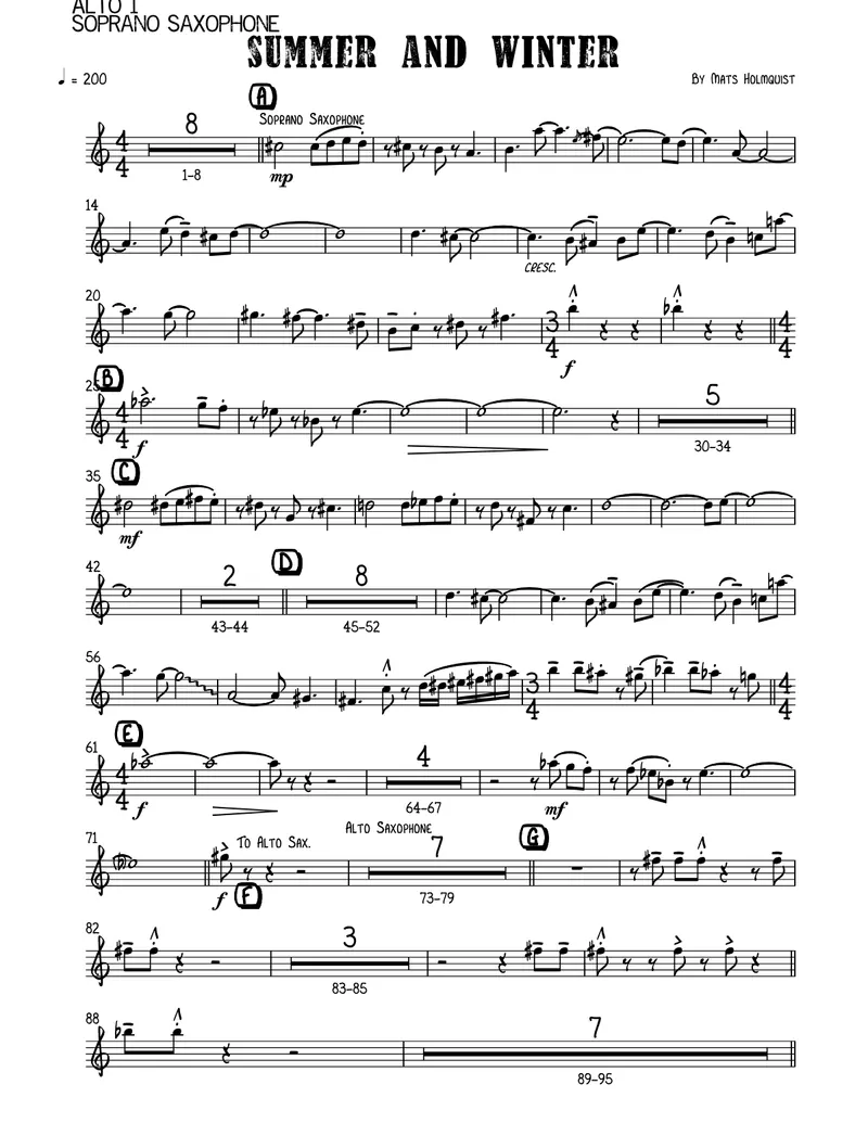 Summer And Winter score preview