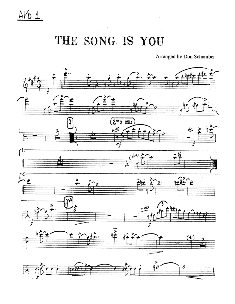 The Song Is You score preview