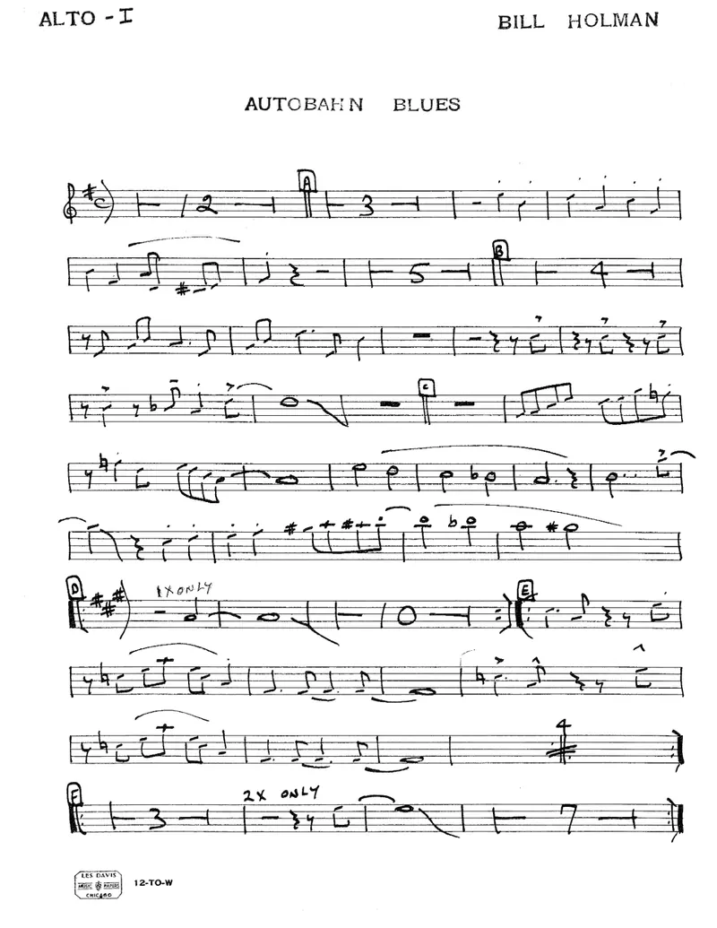 Autobahn Blues score preview