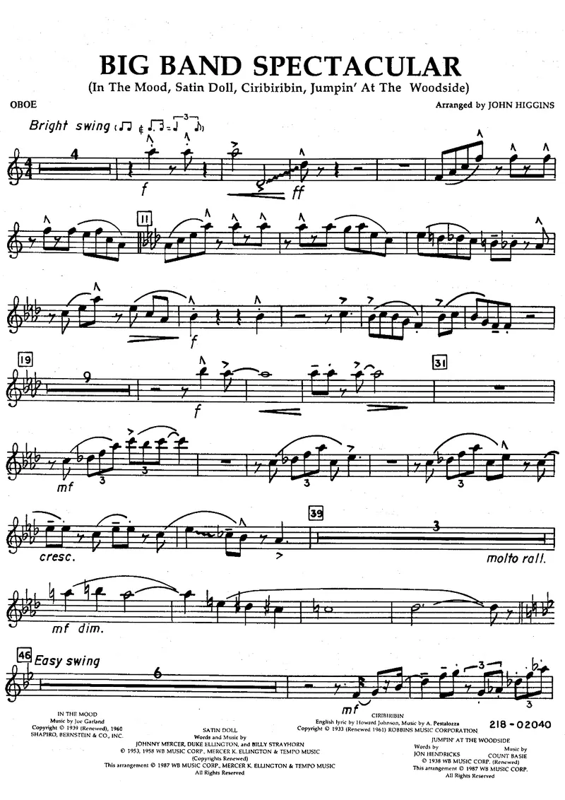 Big Band Spectacular score preview