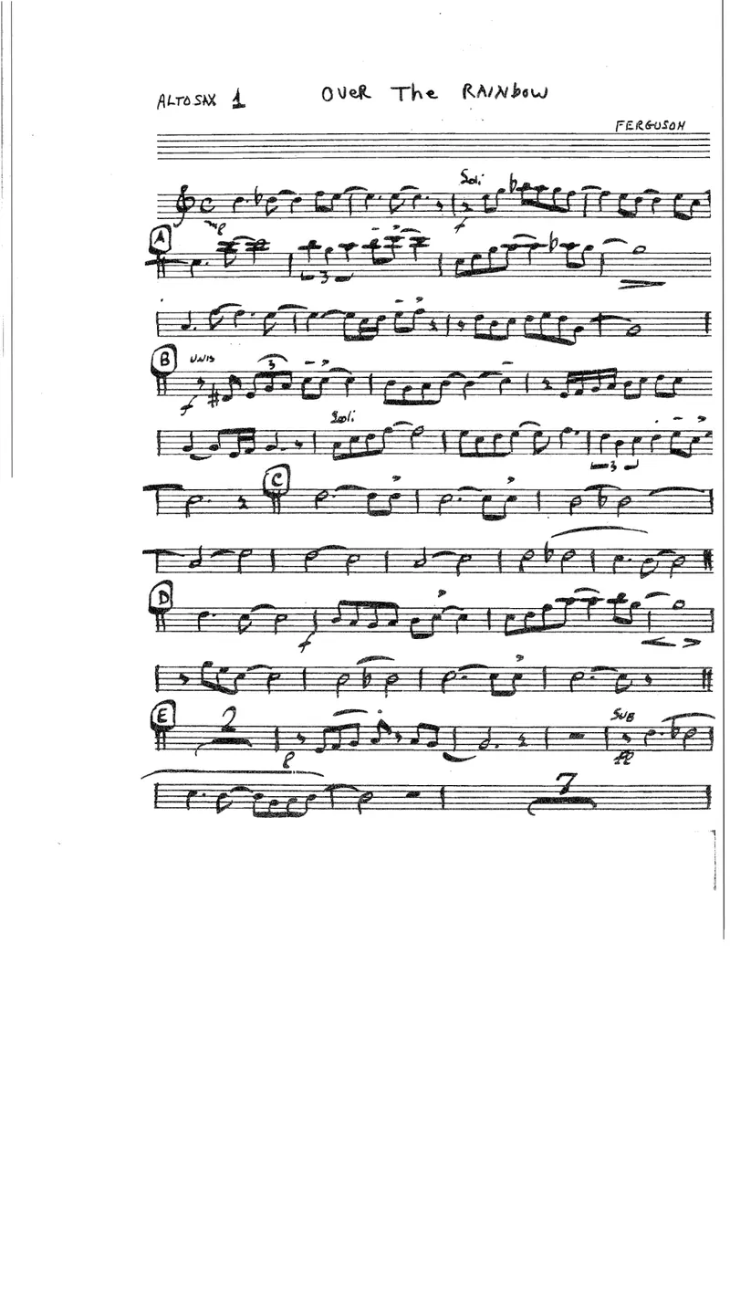 Over The Rainbow score preview