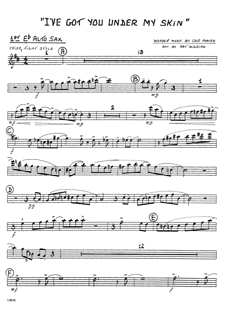 I've Got You Under My Skin score preview