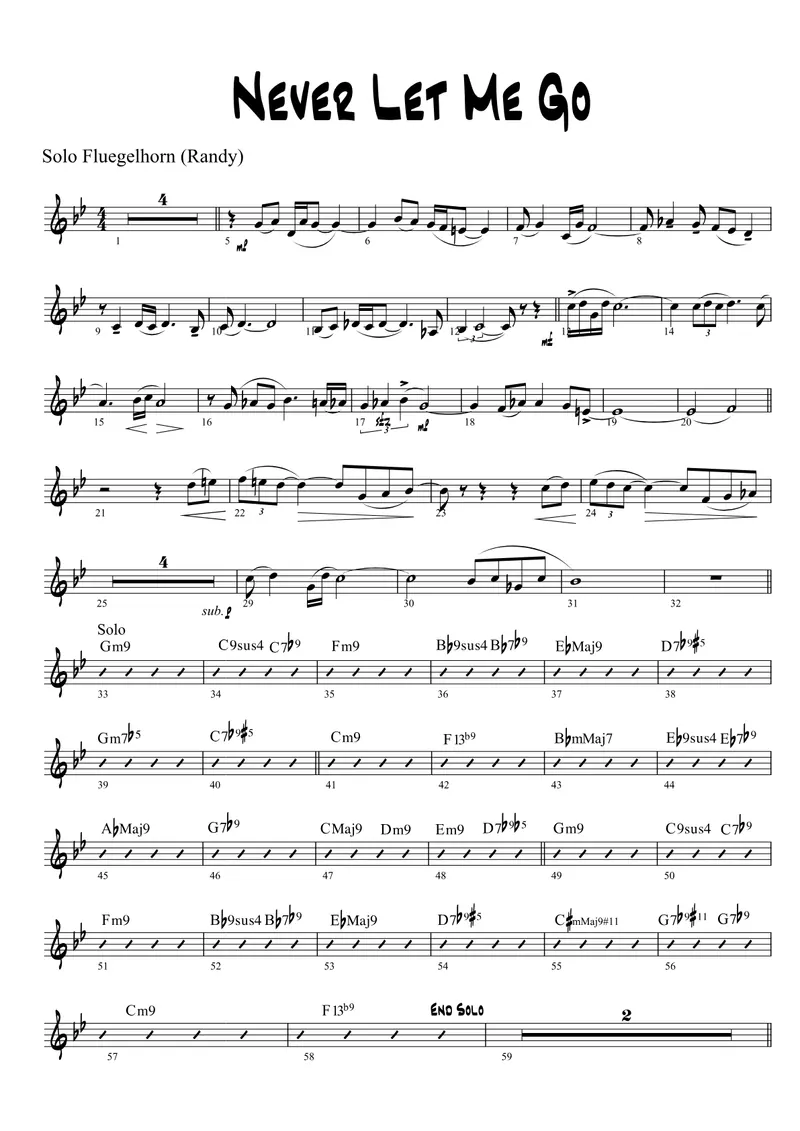 Never Let Me Go (Evans Livingston) score preview