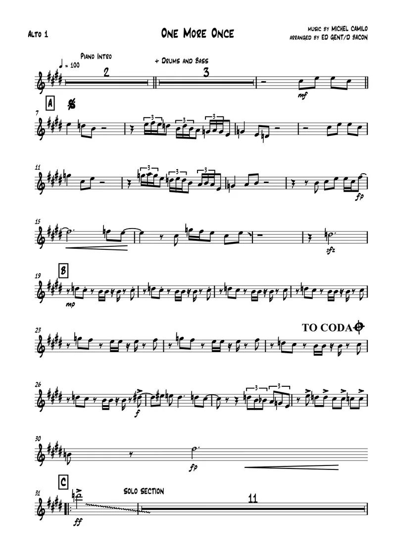 One More Once (Gent-Bacon ) M.Camilo score preview