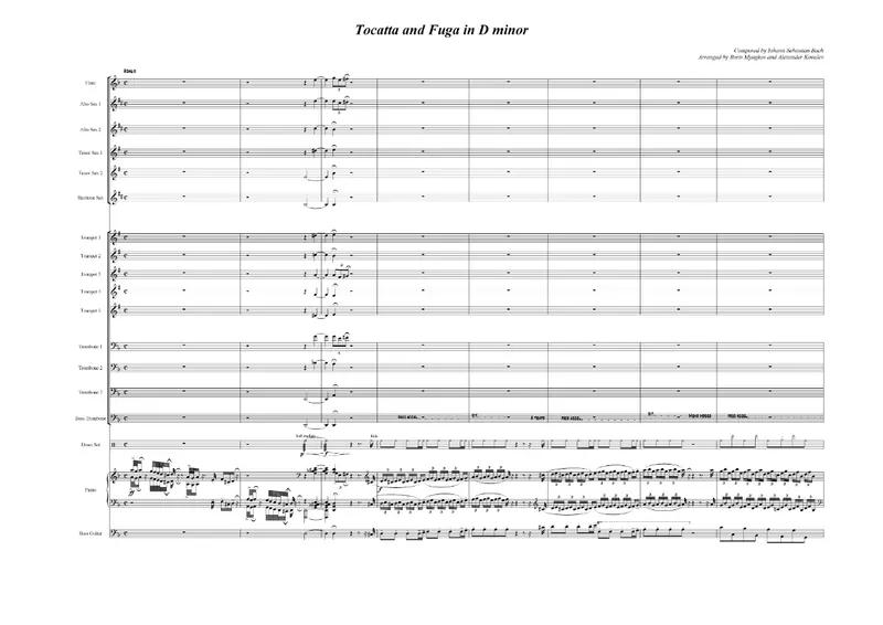 Toccata And Fuge In D Minor score preview
