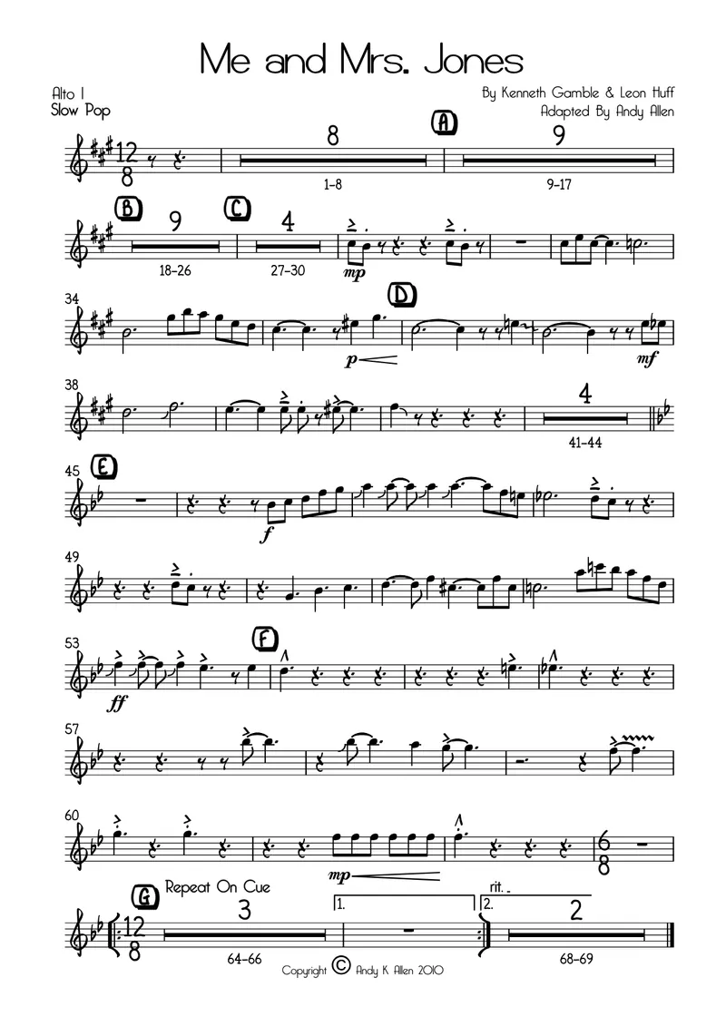 Me And Mrs Jones score preview