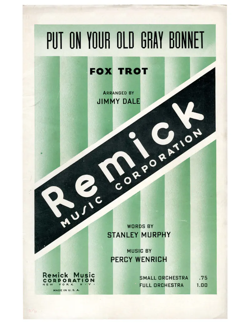 Put On Your Old Gray Bonnet score preview